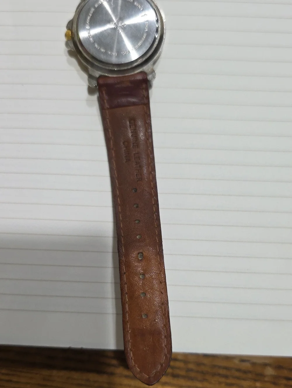 Madison Green Dial Chronograph with Brown Leather Band